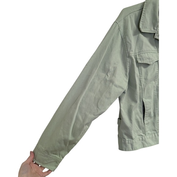 Vintage Bill Blass Denim Jacket Mint Green Pastel Soft Girl 100% Cotton XL - Picture 8 of 11